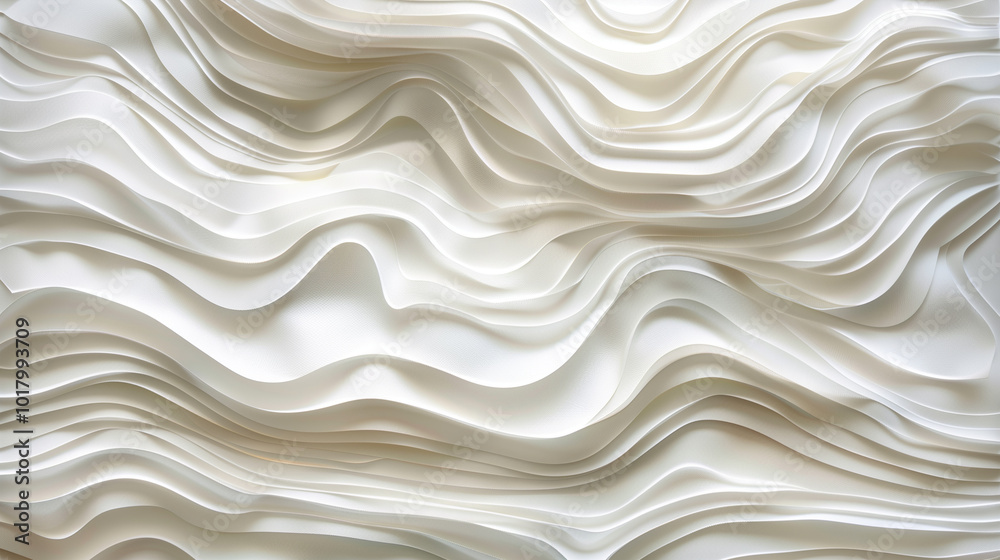 An abstract texture featuring flowing, wavy patterns in a soft white color. The design creates a sense of depth and movement, resembling layered waves or folds. An abstract texture featuring flowing, wavy patterns in a soft white color. The design creates a sense of depth and movement, resembling layered waves or folds.