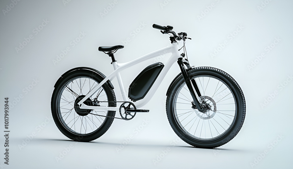Fototapeta premium a white and black bicycle