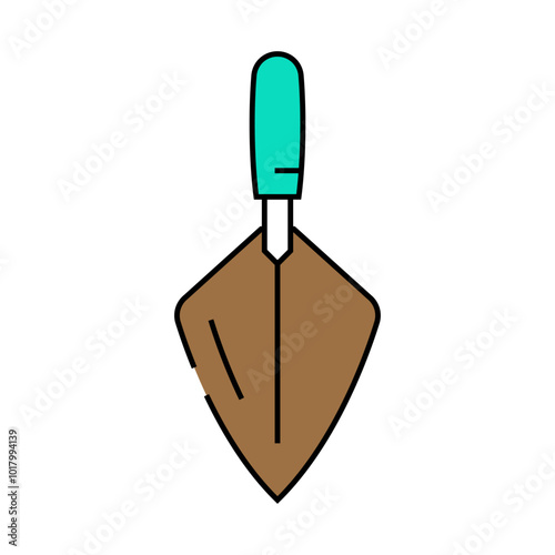 bricklayer trowel civil engineer line icon vector. bricklayer trowel civil engineer sign. isolated symbol illustration
