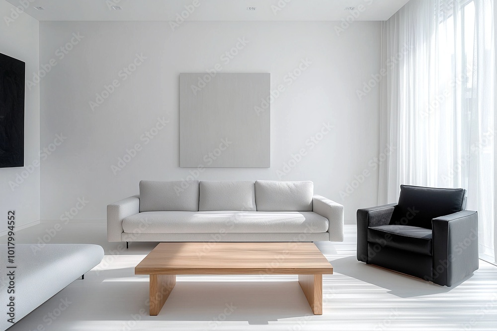 Minimalist, a modern Japandi interior photo of a living room with walls hanging with art frames and a sofa and table. Generative AI
Minimalist, a modern Japandi interior photo of a living room with walls hanging with art frames and a sofa and table. Generative AI