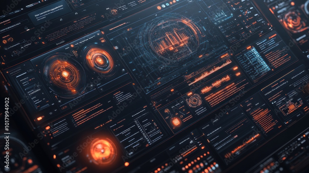 Obraz premium Futuristic Digital Interface