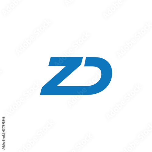 Free Download initial zd letter logo design vector template, zd logo vector, zd icon, dz letter logo design, dz logo for monogram. - GFXLoad