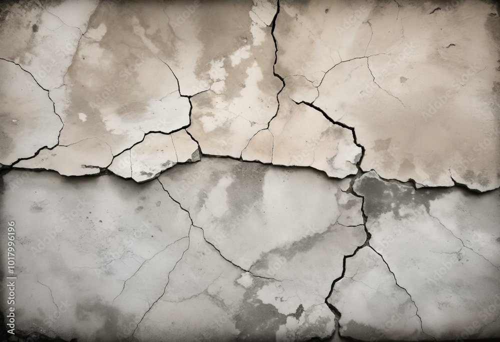 Obraz premium concrete wall background with deep cracks