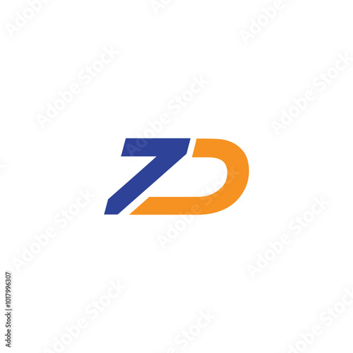 Free Download initial zd letter logo design vector template, zd logo vector, zd icon, dz letter logo design, dz logo for monogram. - GFXLoad
