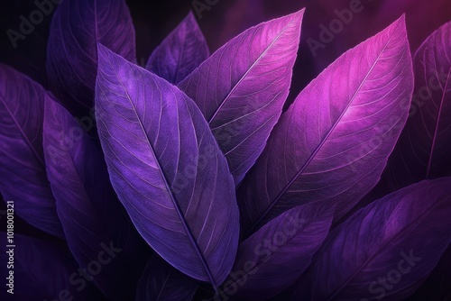 Majestic purple leaves in soft light