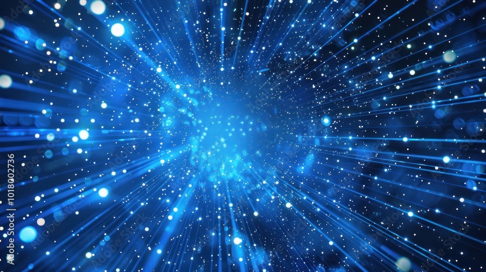 Abstract Blue Light Burst Abstract Blue Light Burst
