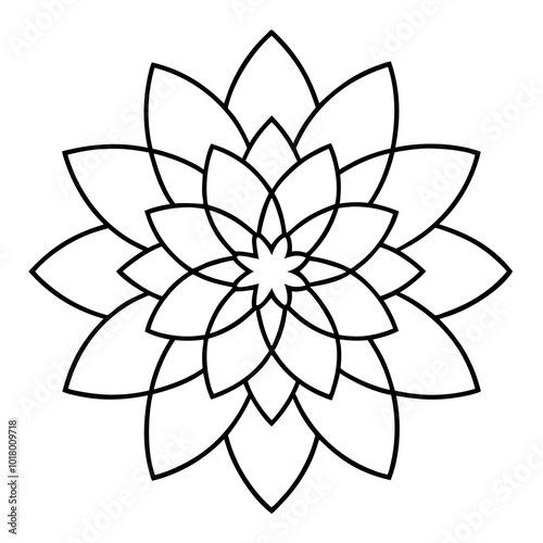 A Mandela design line art  logo icon vector illustration.