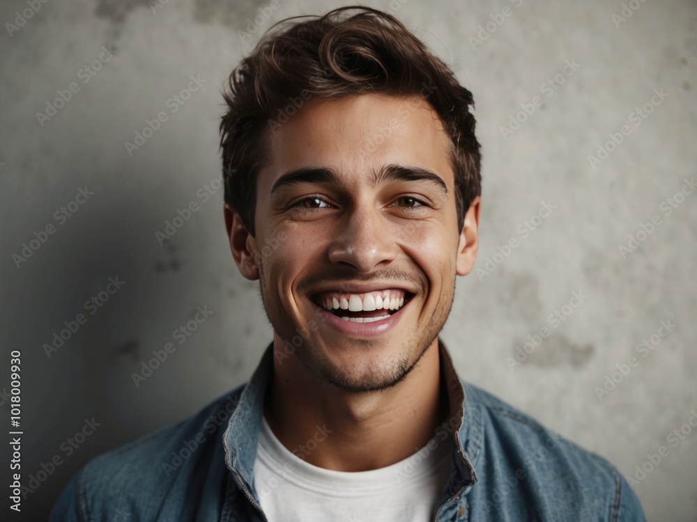 close up portrait of young happy yong man.AI Generative close up portrait of young happy yong man.AI Generative