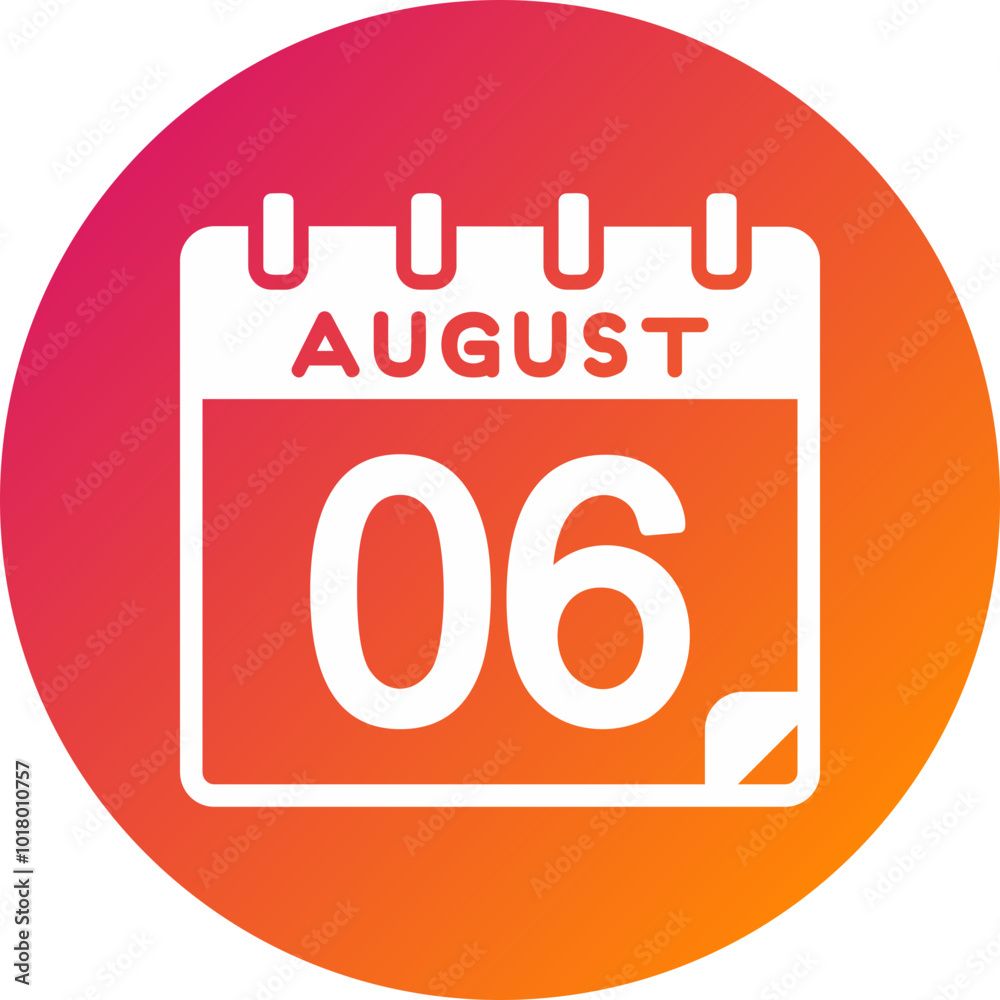 6 August Vector Icon Design 6 August Vector Icon Design
