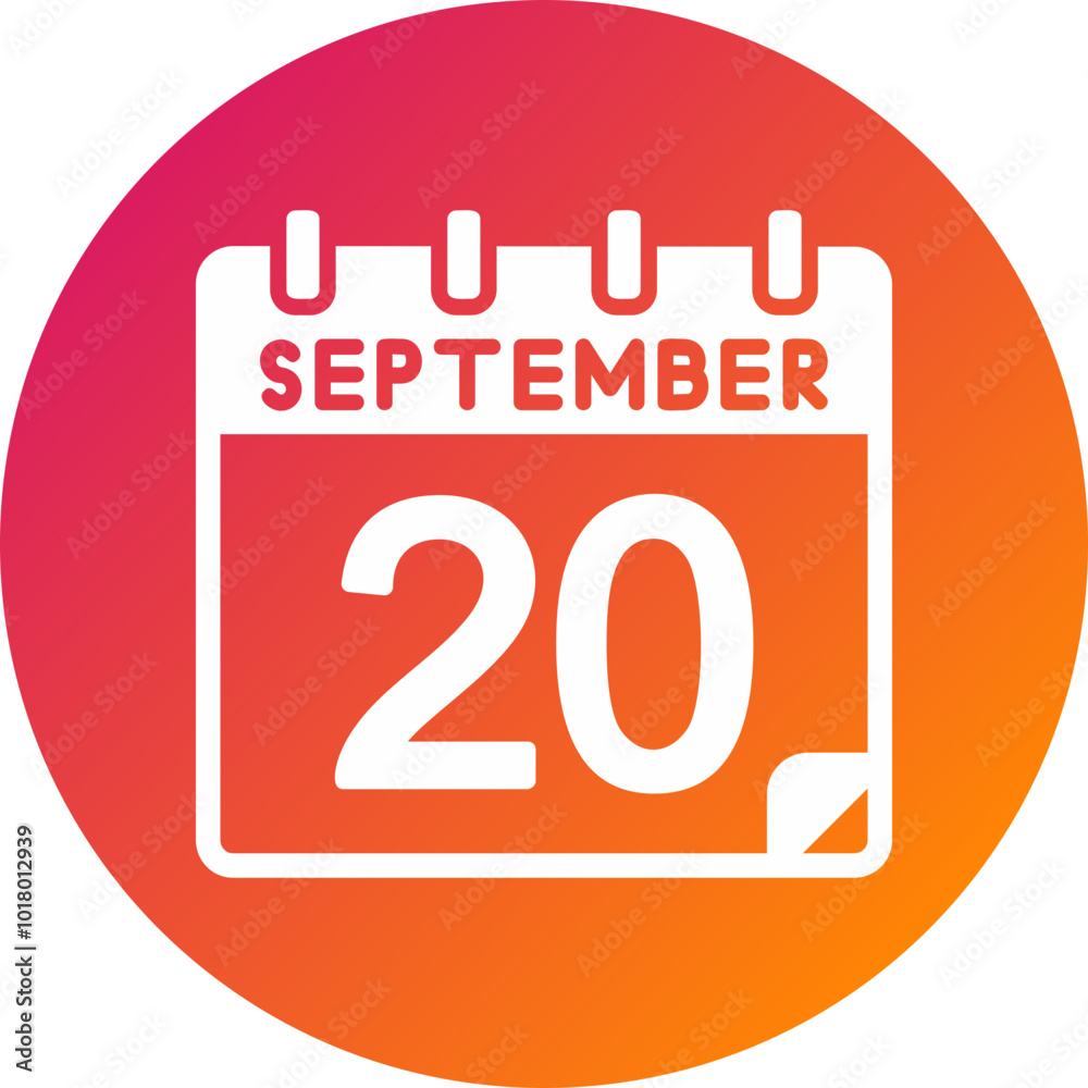 20 September Vector Icon Design 20 September Vector Icon Design