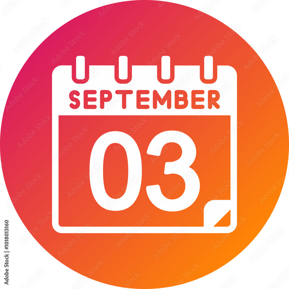 3 September Vector Icon Design 3 September Vector Icon Design