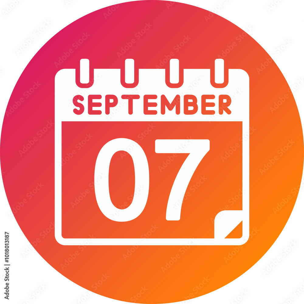7 September Vector Icon Design 7 September Vector Icon Design