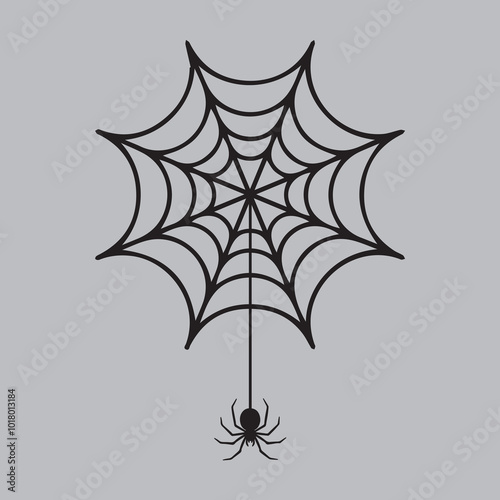 spider and web, cobweb silhouette, spider