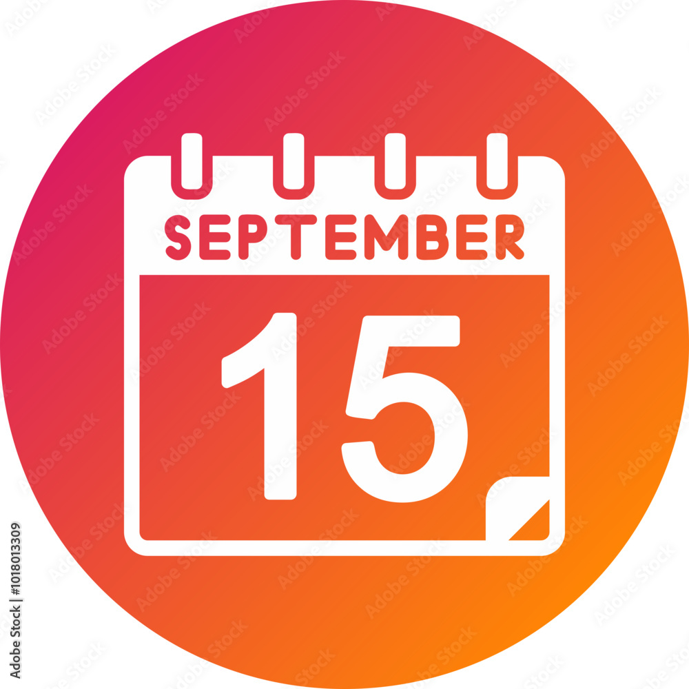 15 September Vector Icon Design 15 September Vector Icon Design