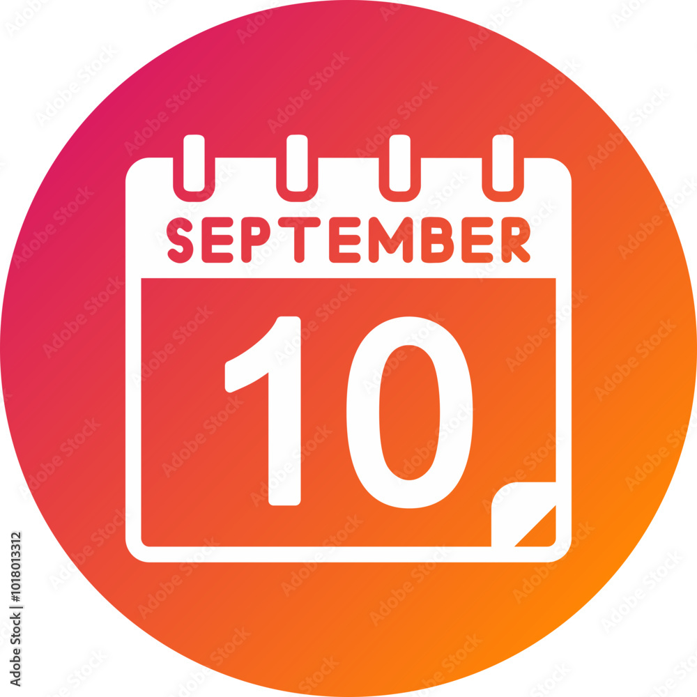 10 September Vector Icon Design 10 September Vector Icon Design