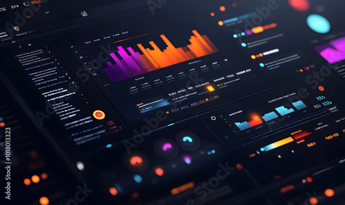 Futuristic Stock Market Chart with Glowing Data or Dynamic Financial Timeline for graphic background