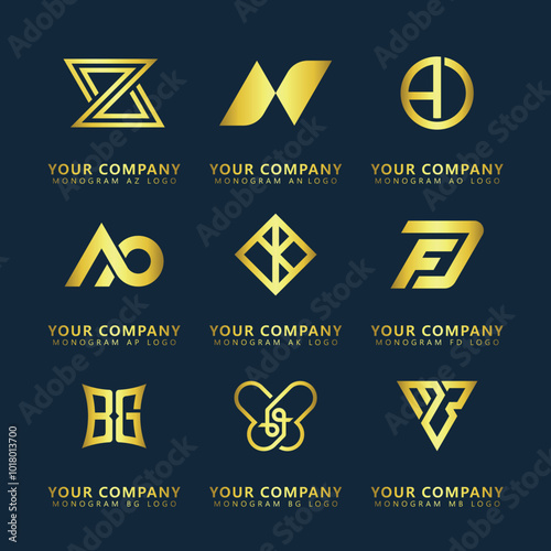 Monogram Logo Vector Art