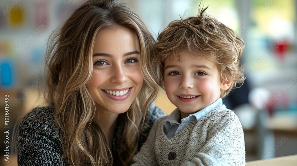 Obraz premium mother and child smiling