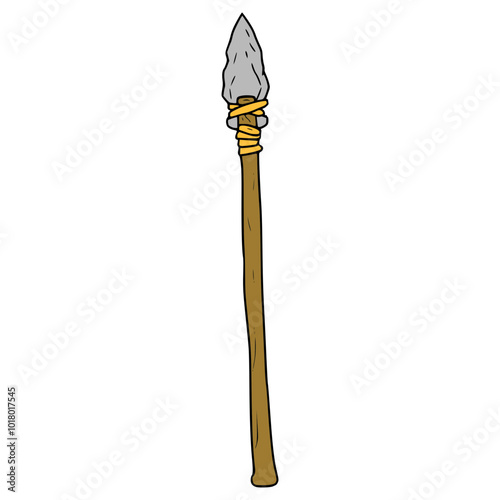 ancient spear stone illustration hand drawn isolated vector