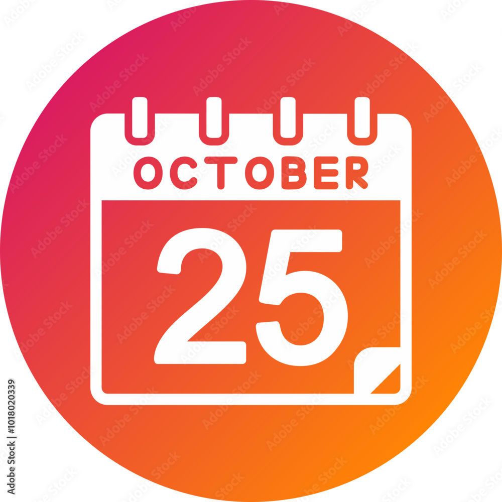 25 October Vector Icon Design 25 October Vector Icon Design