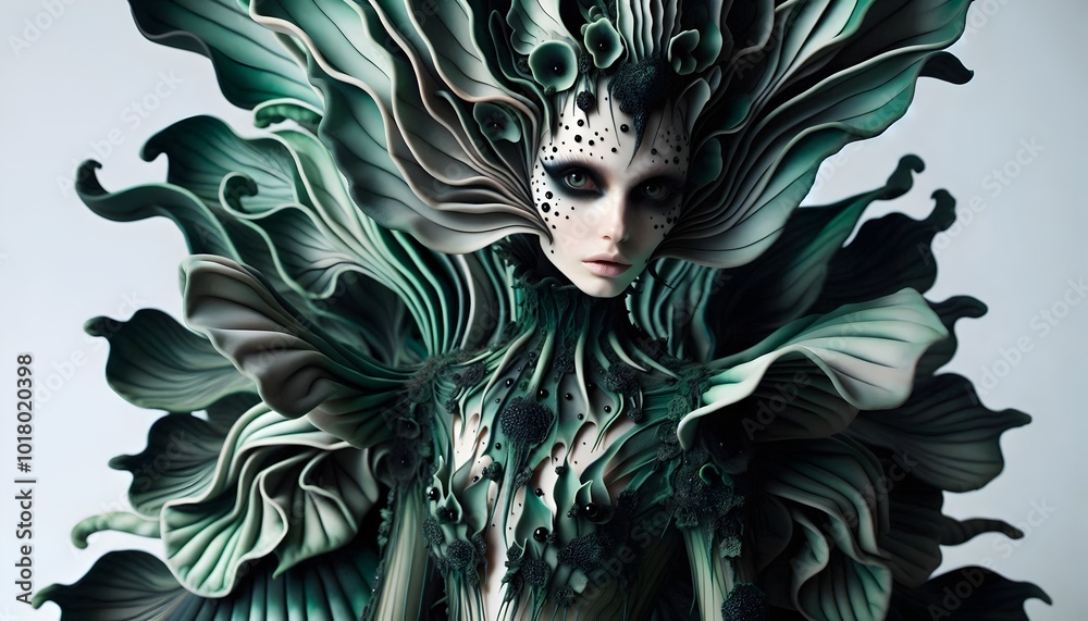 Naklejka premium Reinas Botánicas: Elegancia del Bosque