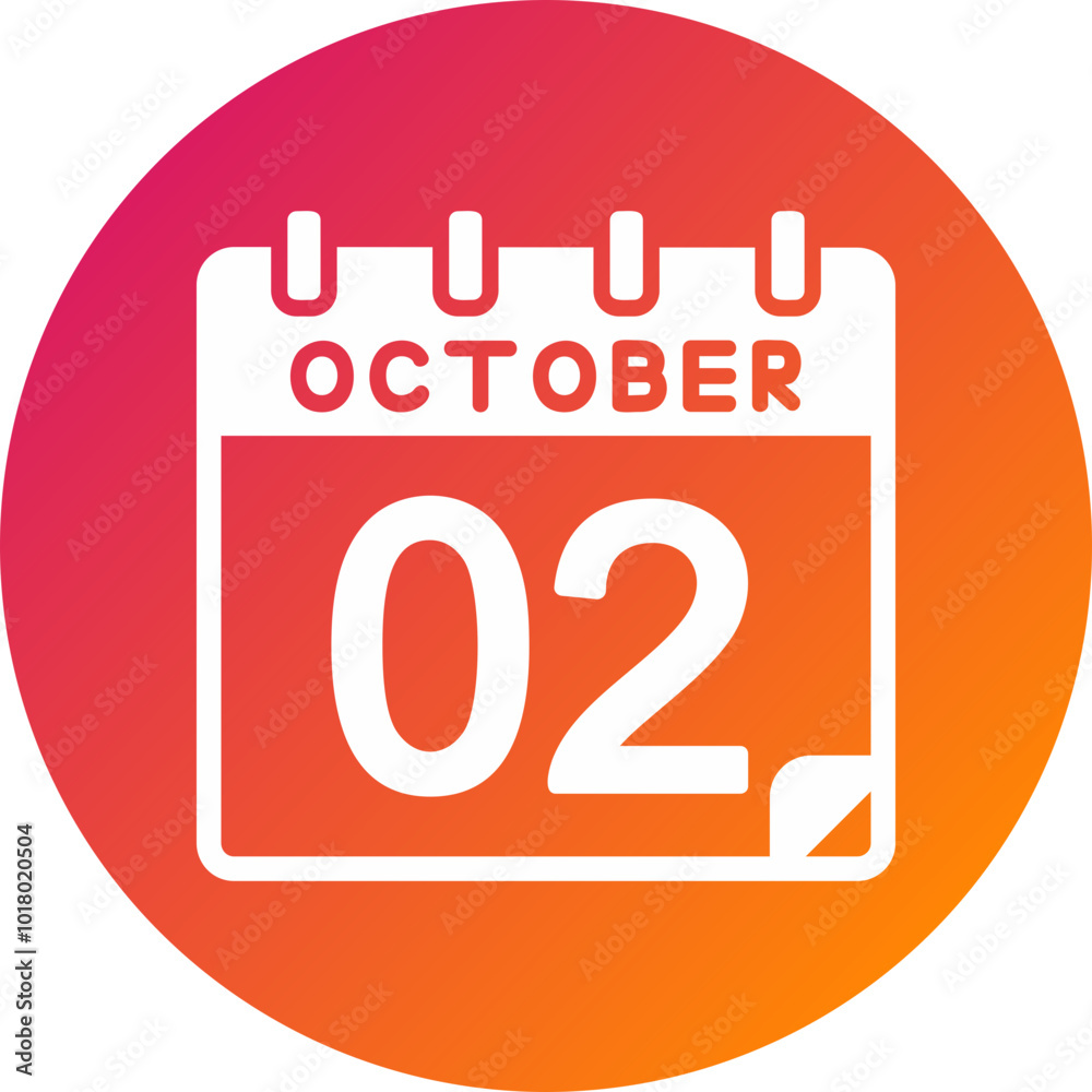 2 October Vector Icon Design 2 October Vector Icon Design