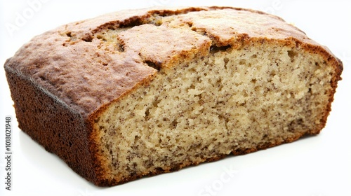 A freshly baked loaf of banana bread.