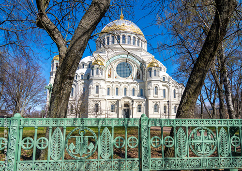 Naval cathedral of Saint Nicholas in Kronstadt, Saint Petersburg, Russia photo