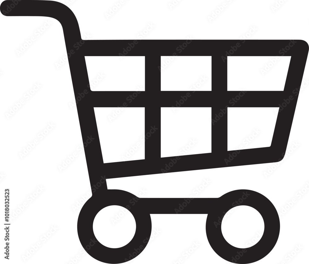 Cart icon vector art silhouette Cart icon vector art silhouette