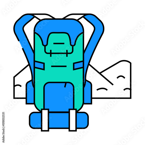 ecotourism environmental line icon vector. ecotourism environmental sign. isolated symbol illustration