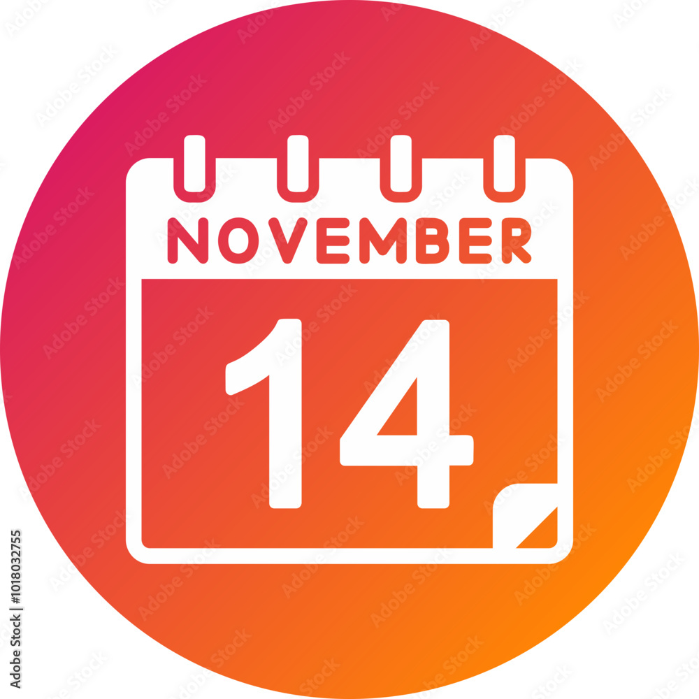 14 November Vector Icon Design 14 November Vector Icon Design