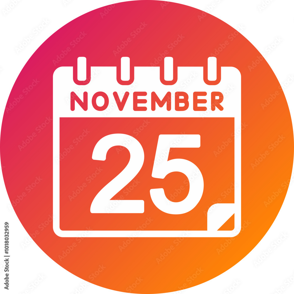 25 November Vector Icon Design 25 November Vector Icon Design
