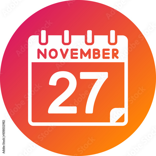 27 November Vector Icon Design