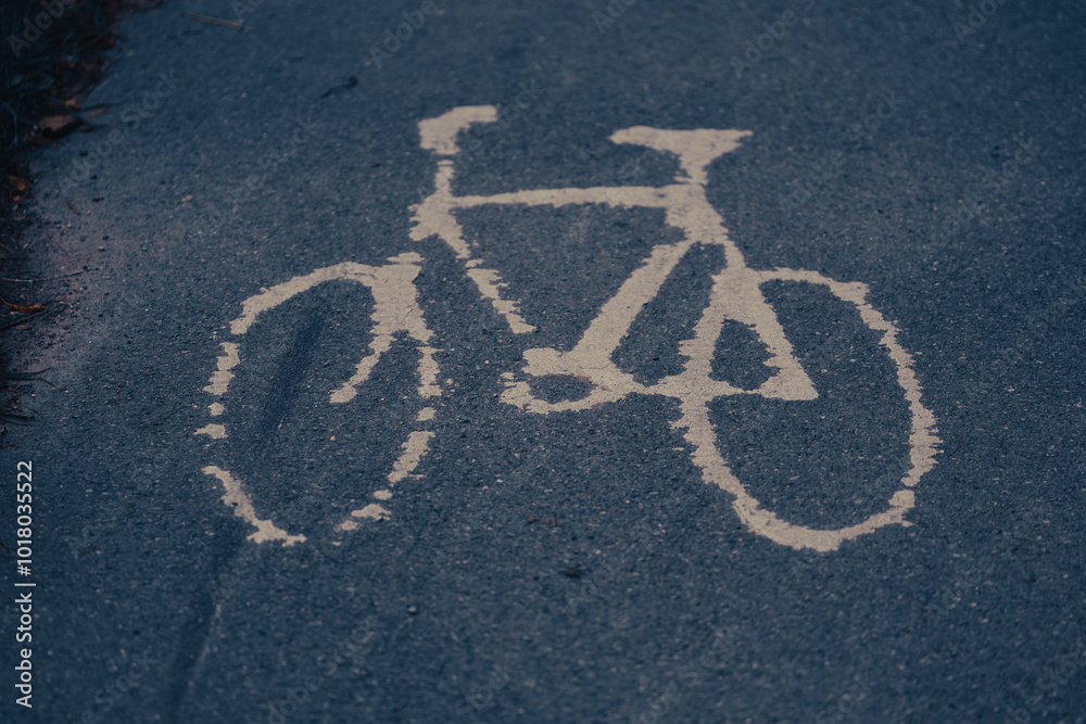 bicycle lane on the street bicycle lane on the street