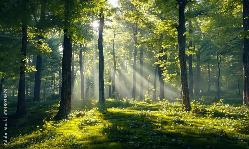 Sunlight Through Forest Canopy Sunlight Through Forest Canopy