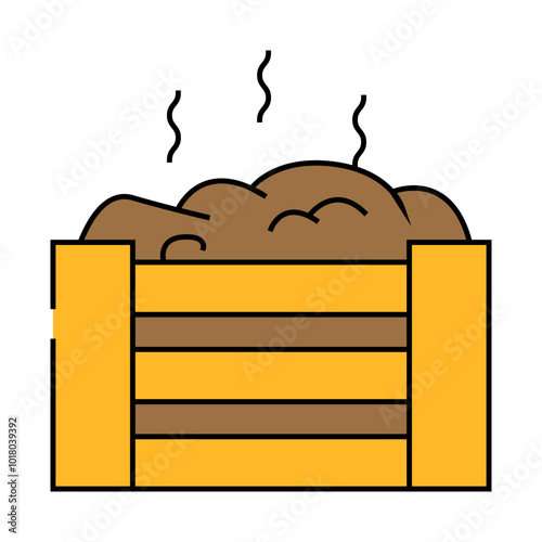 composting environmental line icon vector. composting environmental sign. isolated symbol illustration