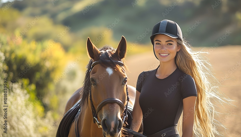 Obraz premium a person with a horse