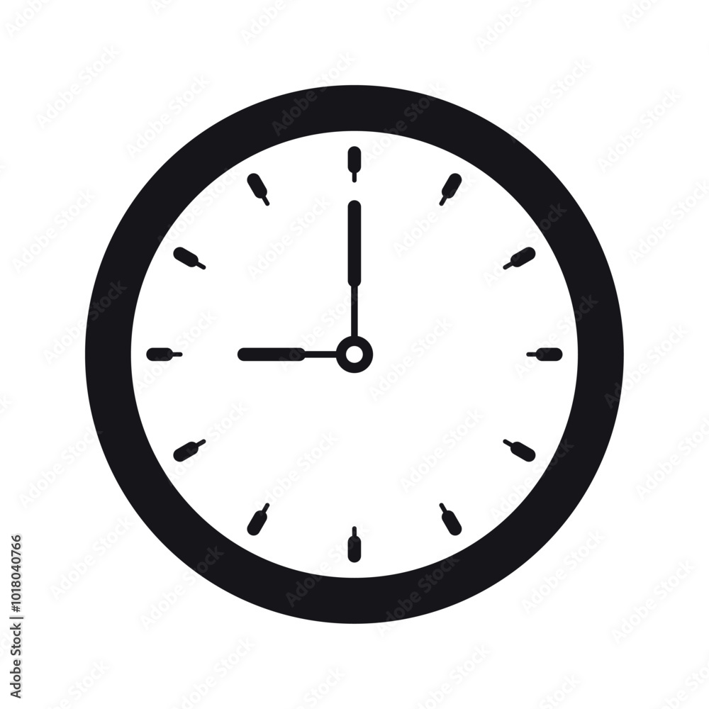 round analog clock concept on white background. simple wall clock face. simple round clock round analog clock concept on white background. simple wall clock face. simple round clock