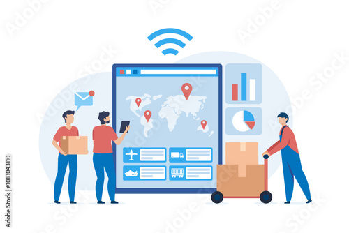 Streamlined Logistics Workflow with Modern Technology for Efficient Supply Chain and Inventory Management. Cutting-Edge Solutions in Transportation.