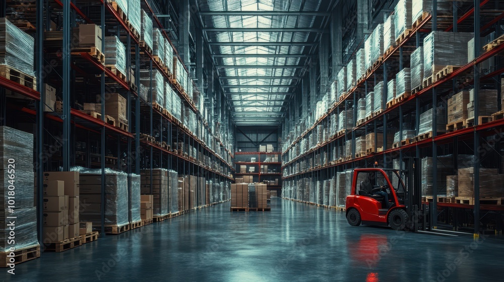 The Warehouse with Forklift The Warehouse with Forklift