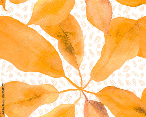 Schefflera Arboricola Seamless Pattern. photo