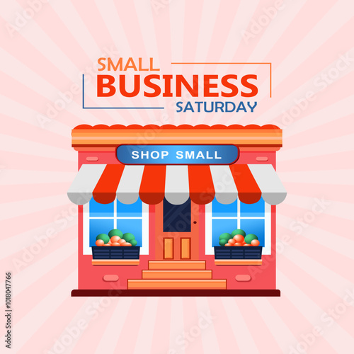 Small business saturday, november 25. Vector illustration of small business saturday. Best for banner, poster, card and background design.