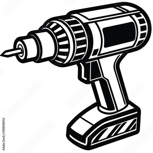 Vector Drill Machine Icon.