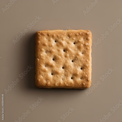 Rectangular graham cracker, close-up on white background. photo