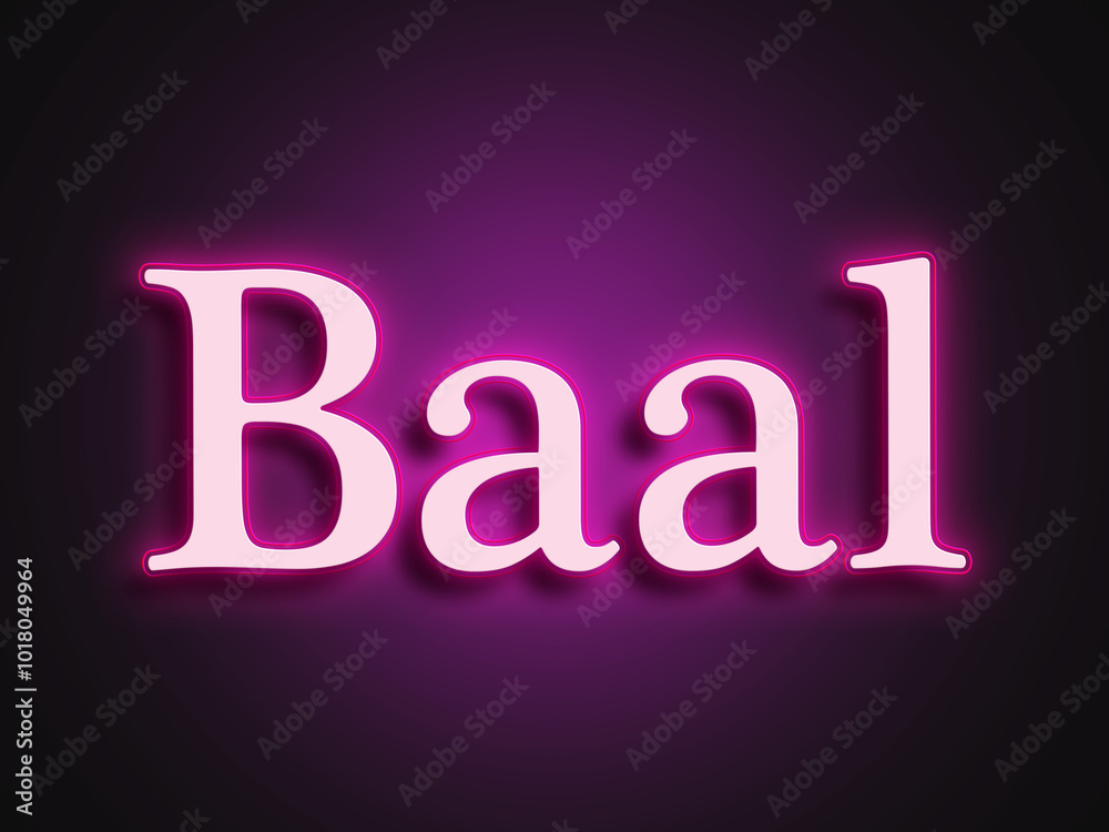 Pink glowing Neon light text effect of Hindi word Baal. Pink glowing Neon light text effect of Hindi word Baal.