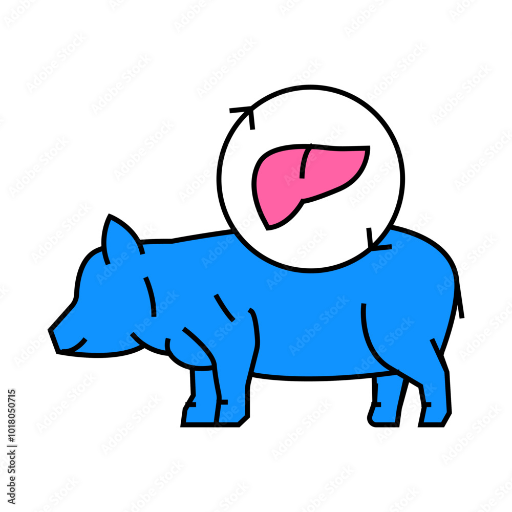 Fototapeta premium xenotransplantation future technology line icon vector. xenotransplantation future technology sign. isolated symbol illustration