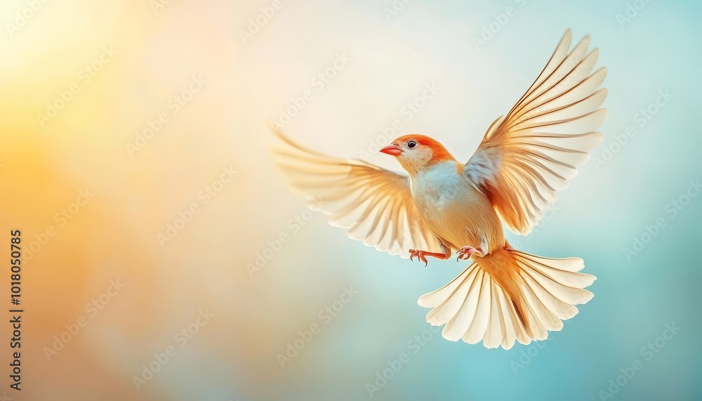 Bird in Flight with Blurred Background Bird in Flight with Blurred Background