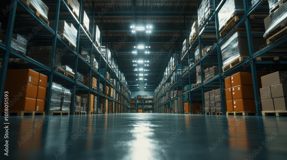The Organized Warehouse Interior The Organized Warehouse Interior