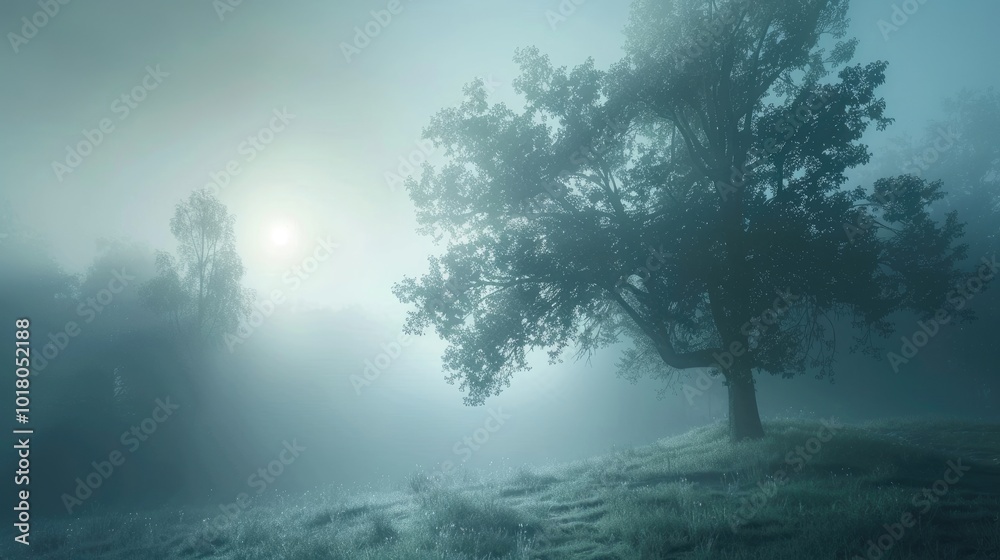 Subtle gradients of light on a foggy morning Subtle gradients of light on a foggy morning