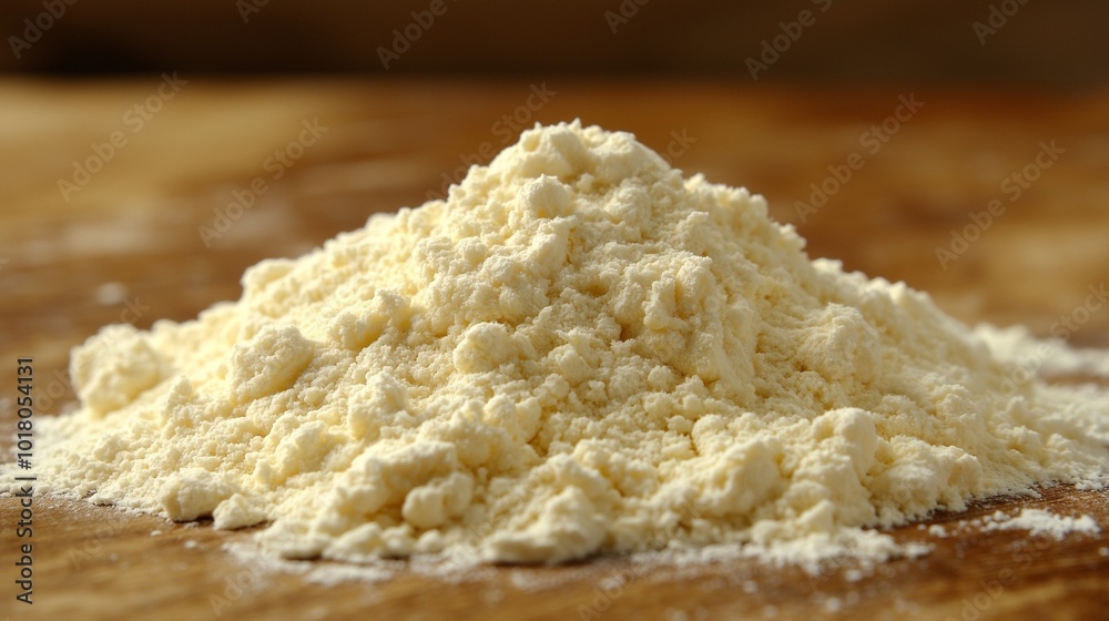 Flour Mound Ready for Baking and Culinary Uses Flour Mound Ready for Baking and Culinary Uses